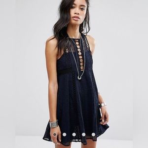 Stunning FREE PEOPLE Wherever you go minidress Navy/ Black
